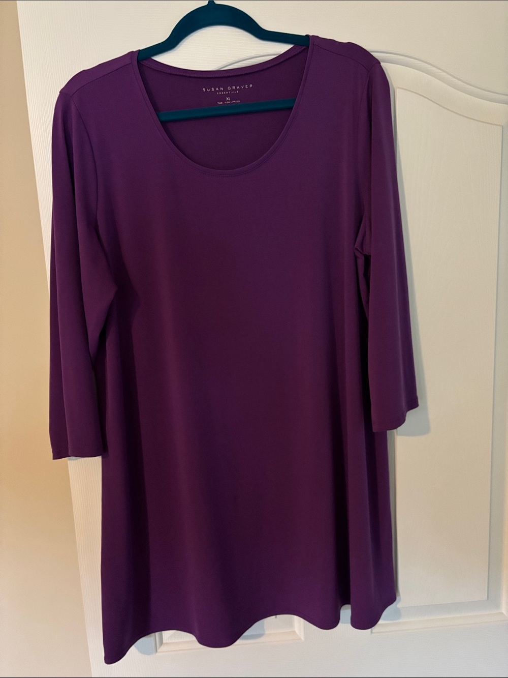 Susan Graver’s Plum Scoop Neck Tunic